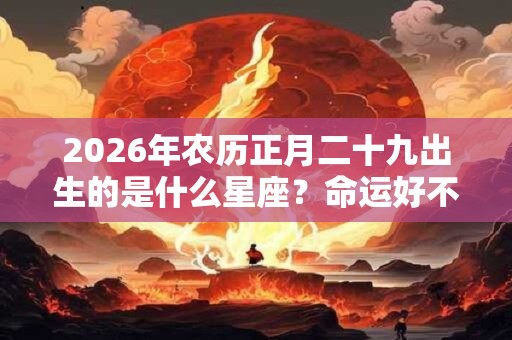 2026年农历正月二十九出生的是什么星座？命运好不好