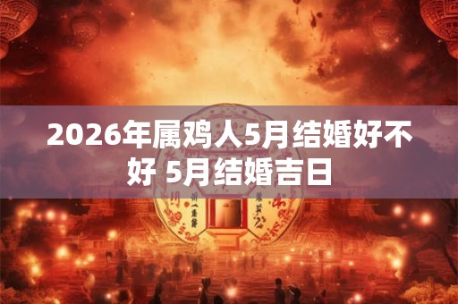 2026年属鸡人5月结婚好不好 5月结婚吉日