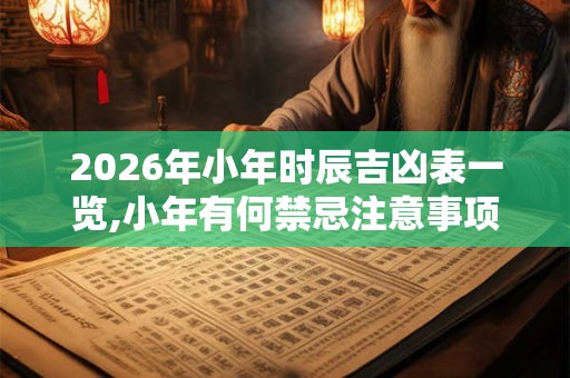 2026年小年时辰吉凶表一览,小年有何禁忌注意事项？