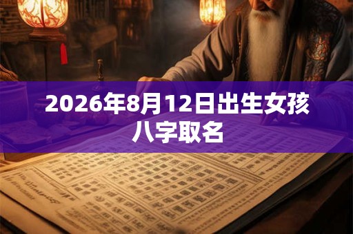 2026年8月12日出生女孩八字取名
