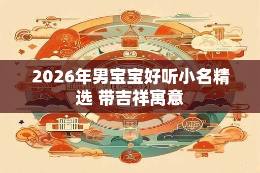 2026年男宝宝好听小名精选 带吉祥寓意