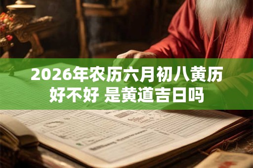 2026年农历六月初八黄历好不好 是黄道吉日吗