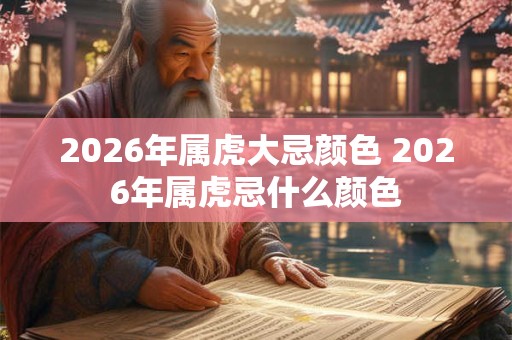 2026年属虎大忌颜色 2026年属虎忌什么颜色