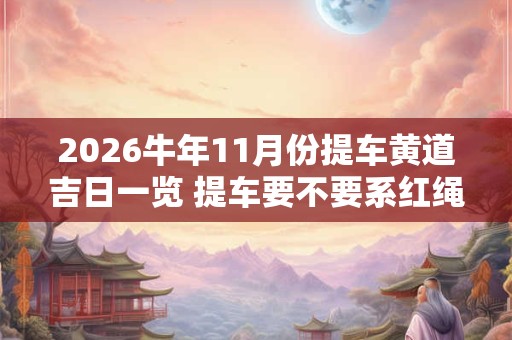 2026牛年11月份提车黄道吉日一览 提车要不要系红绳