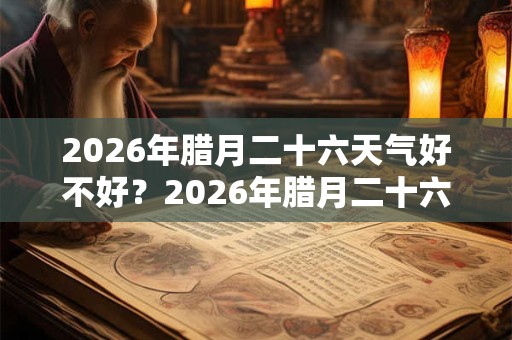 2026年腊月二十六天气好不好？2026年腊月二十六是几九？
