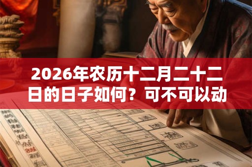 2026年农历十二月二十二日的日子如何？可不可以动土？