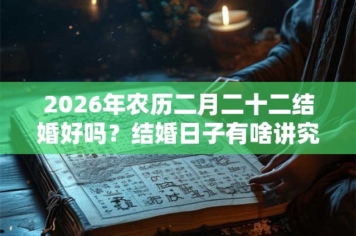 2026年农历二月二十二结婚好吗？结婚日子有啥讲究？