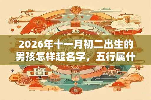 2026年十一月初二出生的男孩怎样起名字，五行属什么