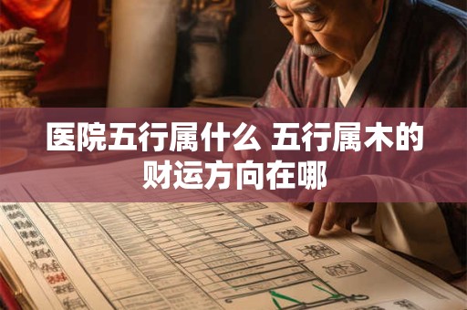 医院五行属什么 五行属木的财运方向在哪