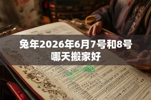 兔年2026年6月7号和8号哪天搬家好