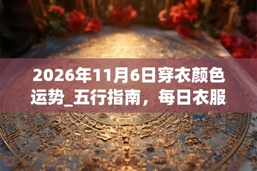 2026年11月6日穿衣颜色运势_五行指南，每日衣服颜色幸运色