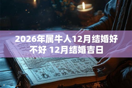 2026年属牛人12月结婚好不好 12月结婚吉日