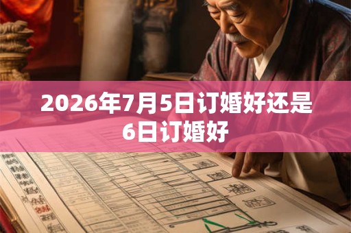 2026年7月5日订婚好还是6日订婚好