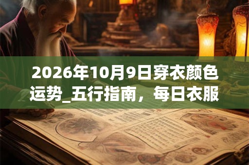 2026年10月9日穿衣颜色运势_五行指南，每日衣服颜色幸运色