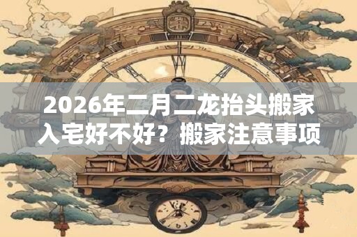 2026年二月二龙抬头搬家入宅好不好？搬家注意事项大全！