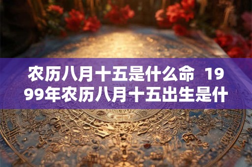 农历八月十五是什么命  1999年农历八月十五出生是什么命