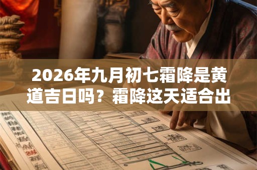 2026年九月初七霜降是黄道吉日吗？霜降这天适合出行出游吗？