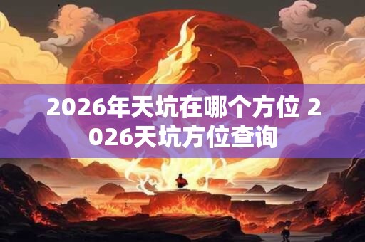 2026年天坑在哪个方位 2026天坑方位查询