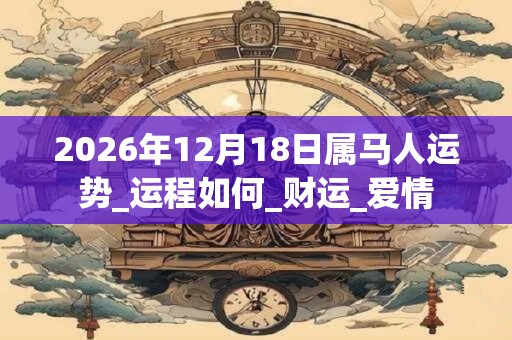 2026年12月18日属马人运势_运程如何_财运_爱情
