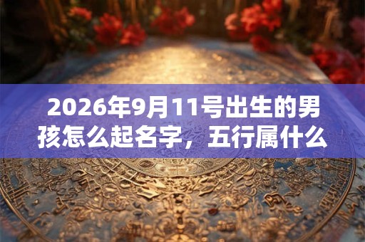 2026年9月11号出生的男孩怎么起名字，五行属什么