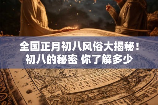 全国正月初八风俗大揭秘！初八的秘密 你了解多少