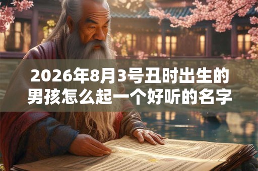 2026年8月3号丑时出生的男孩怎么起一个好听的名字