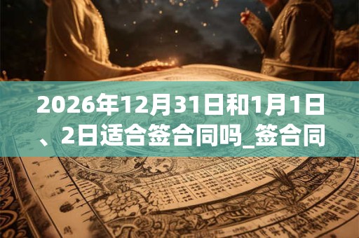 2026年12月31日和1月1日、2日适合签合同吗_签合同吉利吗