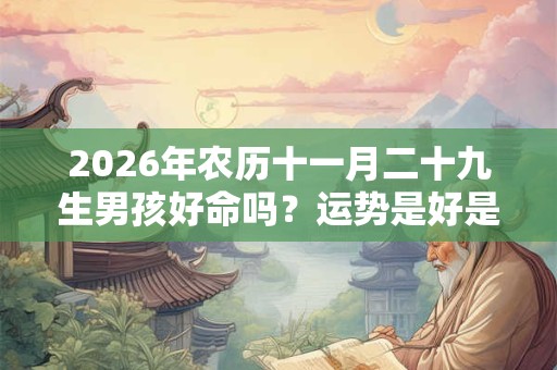2026年农历十一月二十九生男孩好命吗？运势是好是坏？