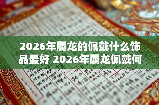 2026年属龙的佩戴什么饰品最好 2026年属龙佩戴何饰最好