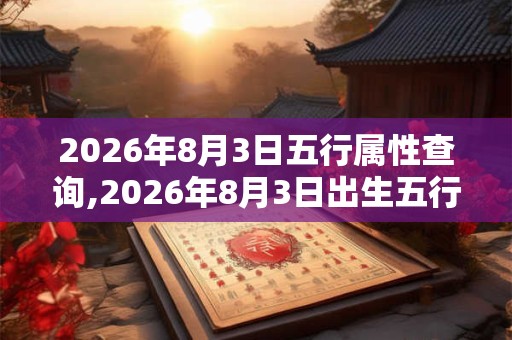 2026年8月3日五行属性查询,2026年8月3日出生五行属什么