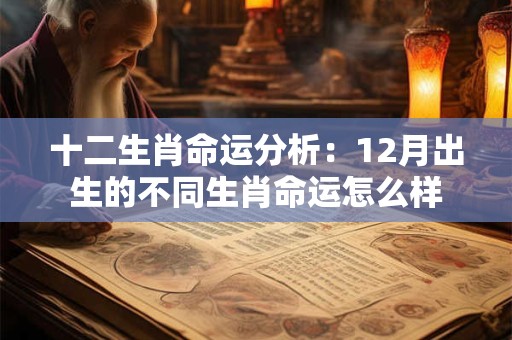 十二生肖命运分析：12月出生的不同生肖命运怎么样