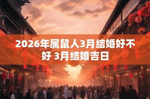 2026年属鼠人3月结婚好不好 3月结婚吉日