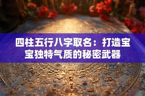 四柱五行八字取名：打造宝宝独特气质的秘密武器