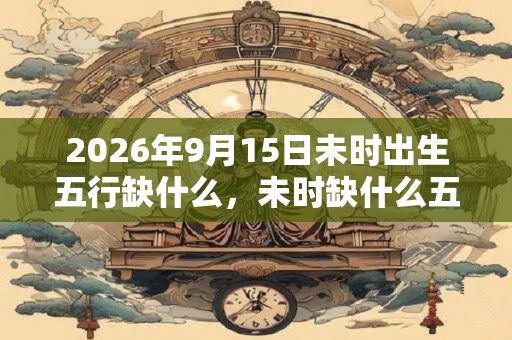 2026年9月15日未时出生五行缺什么，未时缺什么五行