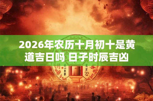 2026年农历十月初十是黄道吉日吗 日子时辰吉凶