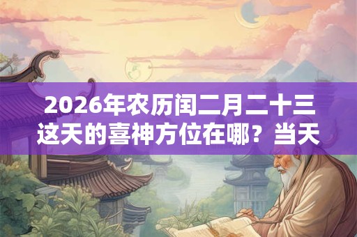 2026年农历闰二月二十三这天的喜神方位在哪？当天黄历查询