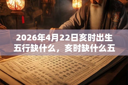 2026年4月22日亥时出生五行缺什么，亥时缺什么五行