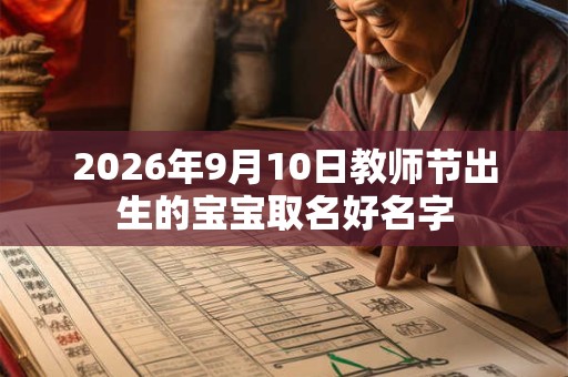 2026年9月10日教师节出生的宝宝取名好名字