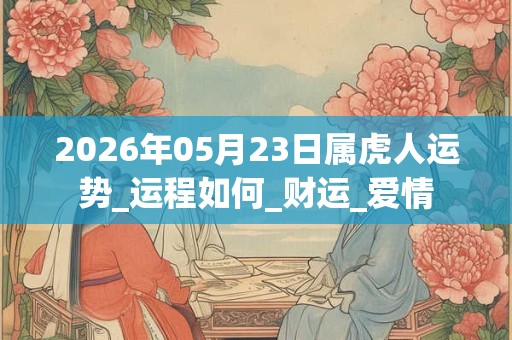 2026年05月23日属虎人运势_运程如何_财运_爱情