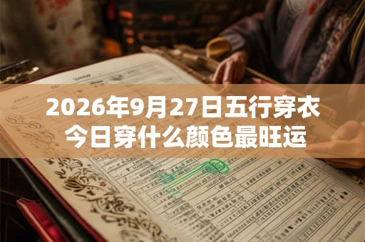 2026年9月27日五行穿衣 今日穿什么颜色最旺运