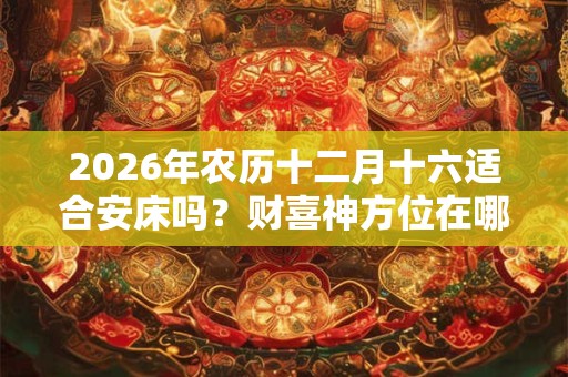 2026年农历十二月十六适合安床吗？财喜神方位在哪？