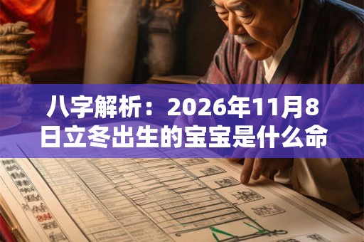 八字解析：2026年11月8日立冬出生的宝宝是什么命，五行缺什么