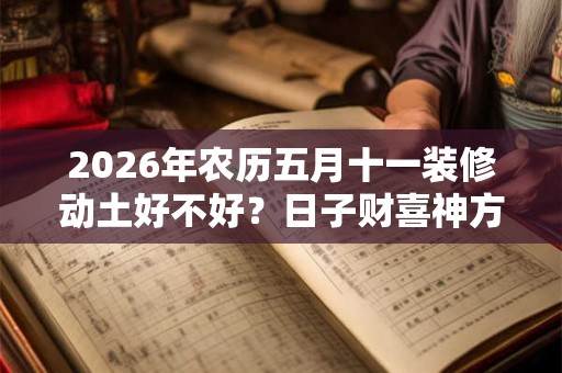 2026年农历五月十一装修动土好不好？日子财喜神方位？