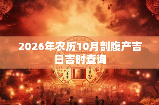2026年农历10月剖腹产吉日吉时查询 2026年农历10月剖腹产吉日吉时查询
