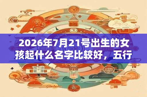 2026年7月21号出生的女孩起什么名字比较好，五行属什么