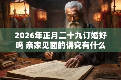 2026年正月二十九订婚好吗 亲家见面的讲究有什么