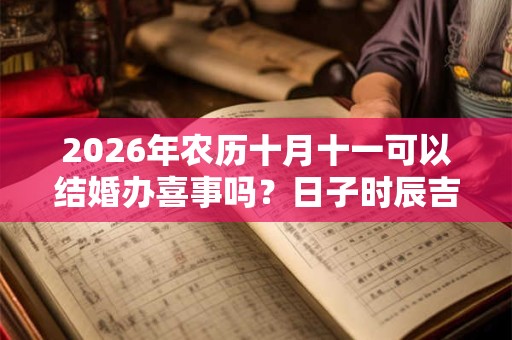 2026年农历十月十一可以结婚办喜事吗？日子时辰吉凶？