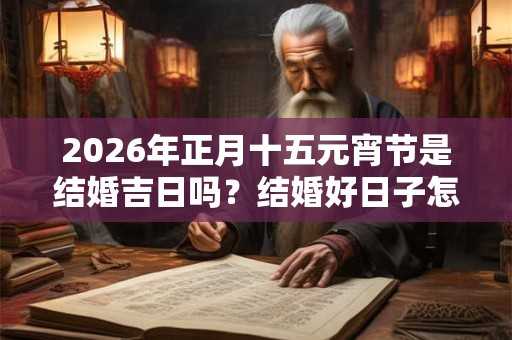 2026年正月十五元宵节是结婚吉日吗？结婚好日子怎么选择？