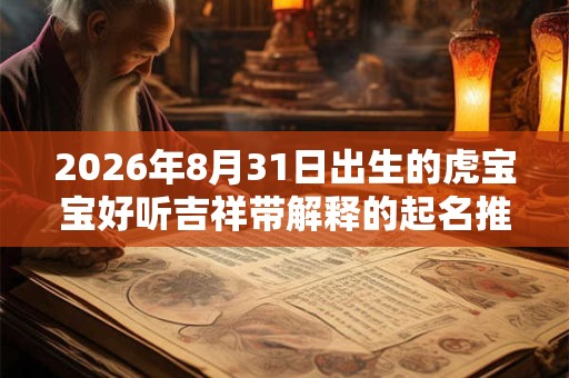 2026年8月31日出生的虎宝宝好听吉祥带解释的起名推荐