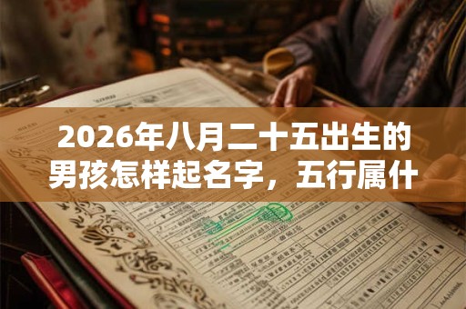 2026年八月二十五出生的男孩怎样起名字,五行属什么 2026年八月二十五出生的男孩怎样起名字,五行属什么